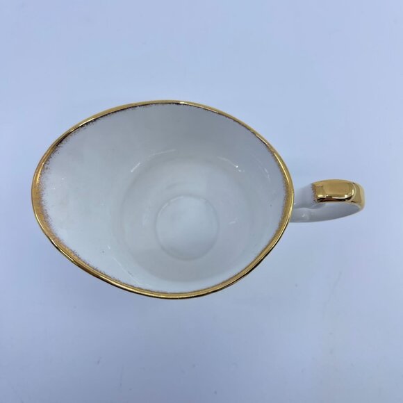 vintage queens yuletide cream sugar bowl holly berries pinecone design - Picture 5 of 6